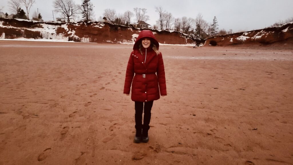 Standing in the Minas Basin at Low Tide